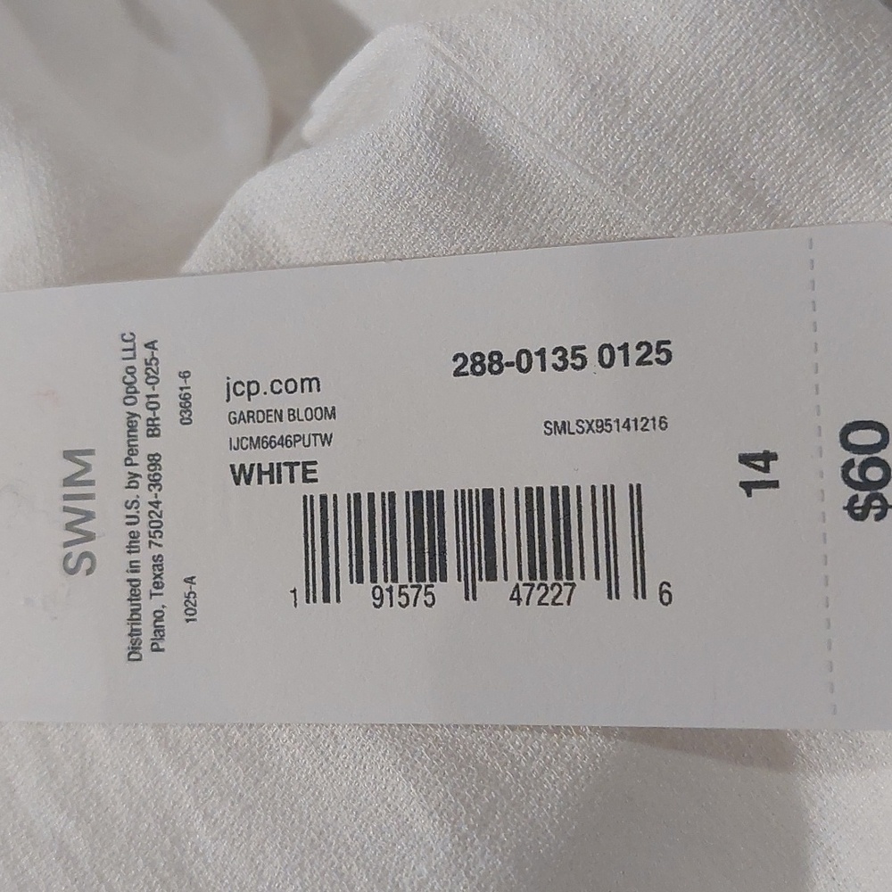 Liz Claiborne Women's Size 14 Breathable Pants Swimsuit Cover-Up White - Picture 4 of 12